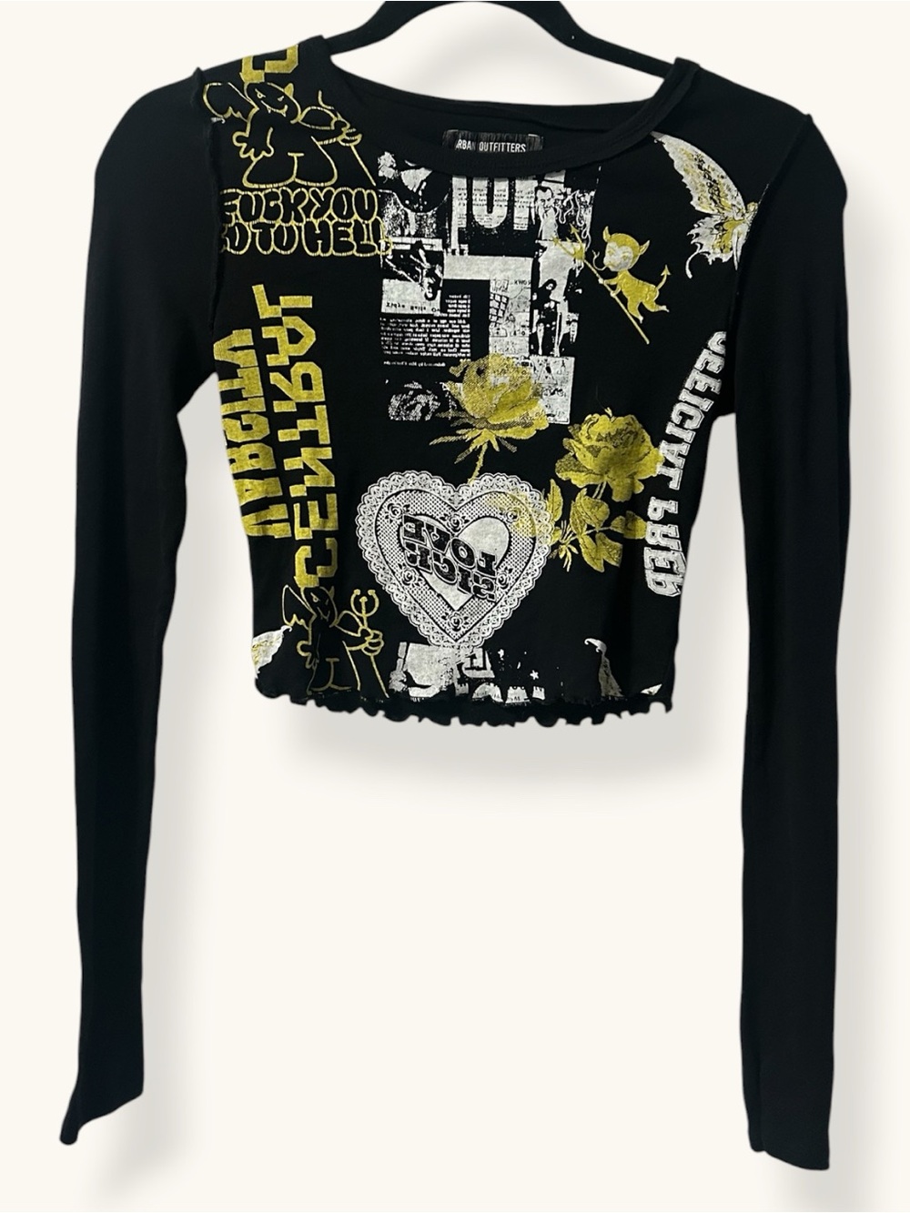 urban outfitters fawn zine long sleeve graphic top